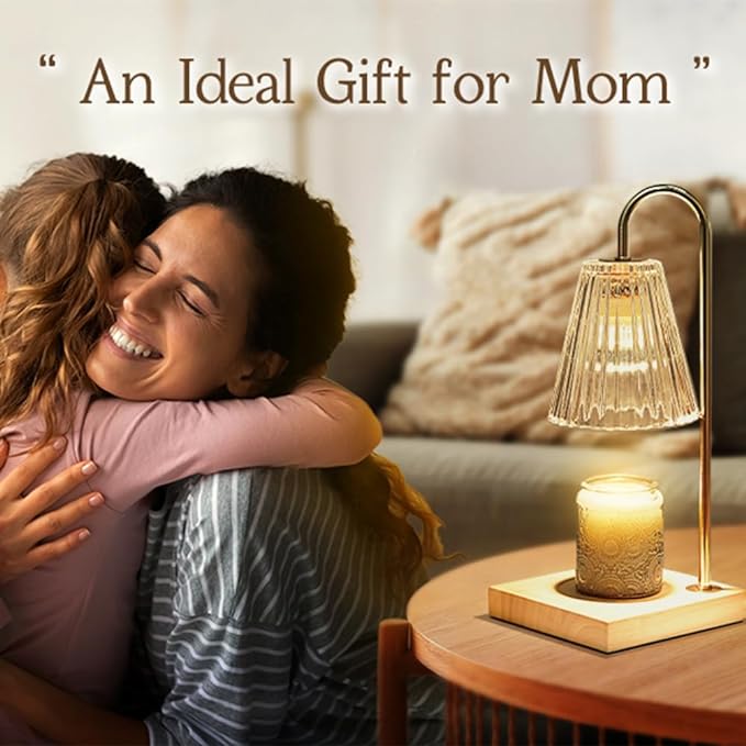 Marycele Candle Warmer Lamp with Timer, Electric Lamp Candle Warmer White, Birthday Gifts for Women, Bedroom Western Home Decor, Dimmable Wax Melt Warmer for Scented Wax