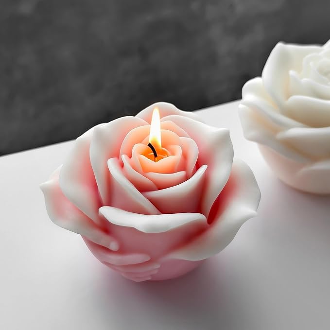 Hand Heart Cylinder Candle & Resin Mold - Resin Casting Silicone Molds for Home Decor & Candle Making Wave Spiral Mold