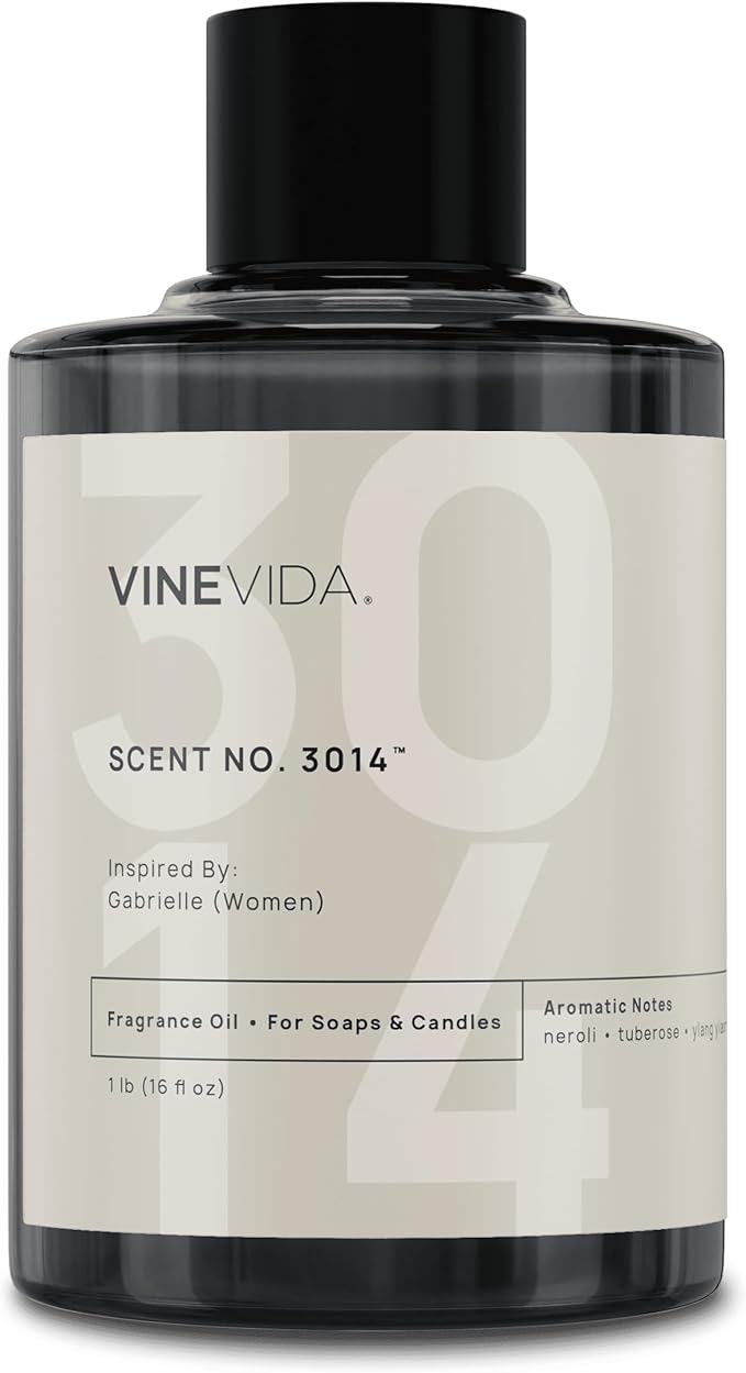 VINEVIDA Scent NO. 3014 Fragrance Oil - 16oz (1lb) - Inspired by: Gabrielle (Women); Candle Fragrance Oil for Soy Candles - Soap Making Scents