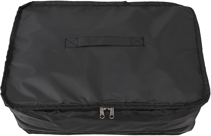 Portable Hanging Travel Shelves Bag, Collapsible 3 Shelf Travel Closet with 2 Hooks, Large Capacity Foldable Clothes Organizer for Suitcase Carry On Closet Insert