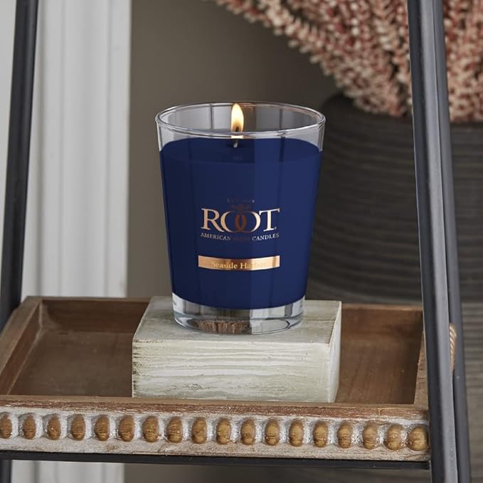 Root Candles Scented Candles Honeycomb Beeswax Blend Premium Handcrafted Candle, Large Veriglass, Seaside Harbor