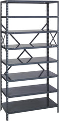 Quantum Storage Systems 75-1236-8 IRONMAN Solid Heavy Duty 8 Shelves 75" H x 36" W x 12" D