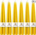 Pure Beeswax Taper Candles 12pcs, 10" Tall Candlesticks, Natural Bees Wax Candles for Home, Smokeless & Dripless Beeswax Candles, Subtle Honey Scent, 8 Hours Burn Time by Lacaser
