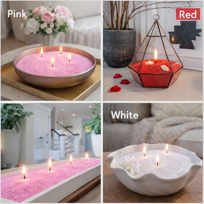Sand Wax Candle Making Kit – 5 Wooden Wicks & 15 Cotton Wicks, 500 g Premium Fragrance-Free Sand Wax (Lavender)