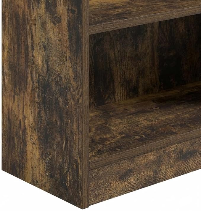 Furnifact Amber Pine Bookcase with Sturdy Wooden Construction for Home Office and Living Room Storage, Modern Design, Elegant Finish