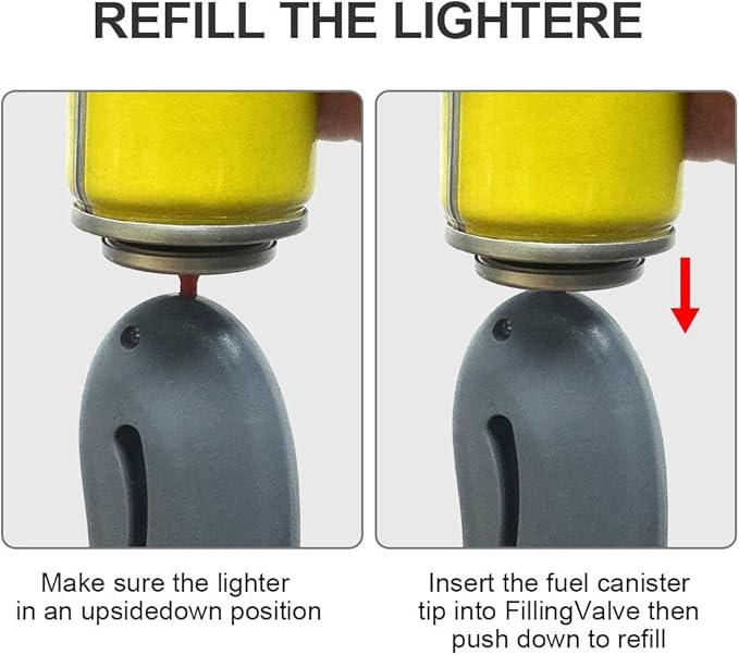Butane Lighter, 4pcs Refillable Long Lighter for Candle BBQ Fireplace(No Butane Inside)