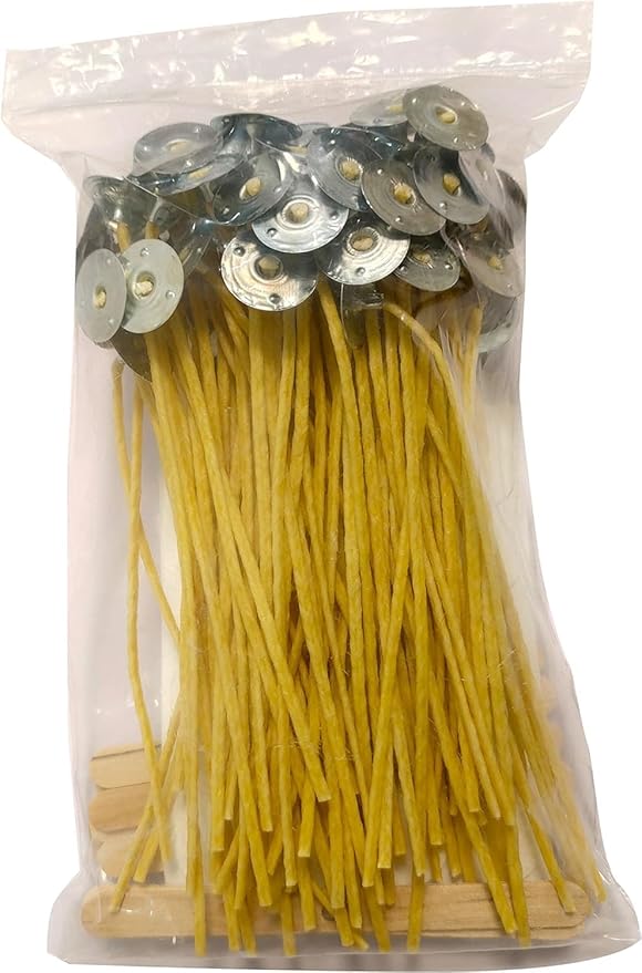 50 PCS 6 inch Hemp Candle Wicks Kit - 2.5mm Natural Wicks for DIY Beeswax & Butter Candle Making