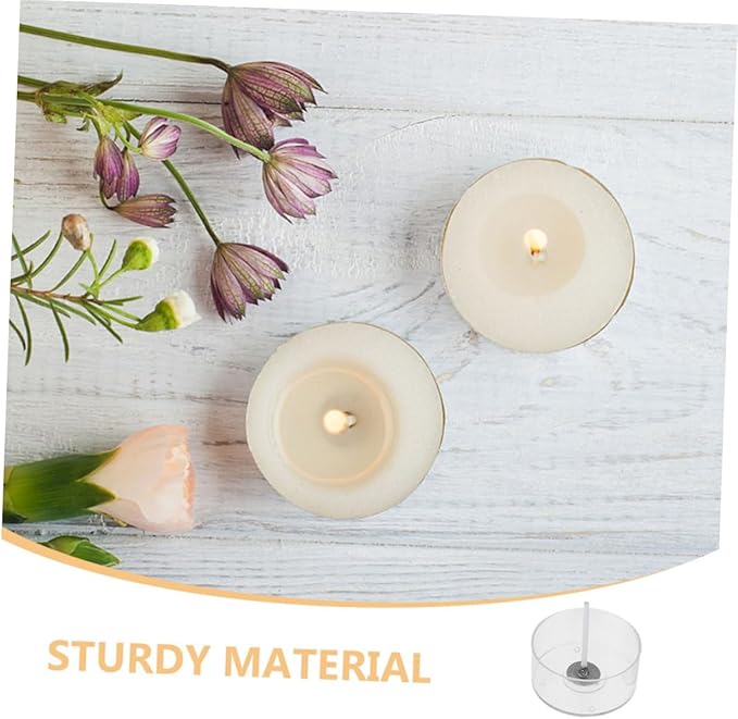 NUOBESTY 1 Set Candle Making Kit with Round Containers and Stable Wicks Candle Wicks Molds for DIY Projects for Beginners and Professionals Create Beautiful Home Decor