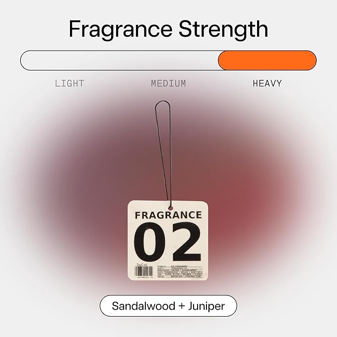 DedCool Air Freshener | Fragrance 02 | Hanging Odor Eliminator for Cars, Closets & Drawers | Juniper, Green Floral, Sheer Woods, Patchouli & Sandalwood | Long-Lasting, Non-Toxic