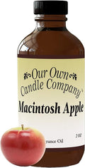 Our Own Candle Company - Macintosh Apple Scented, Premium Grade Home Fragrance Oil for Diffusers (2oz)
