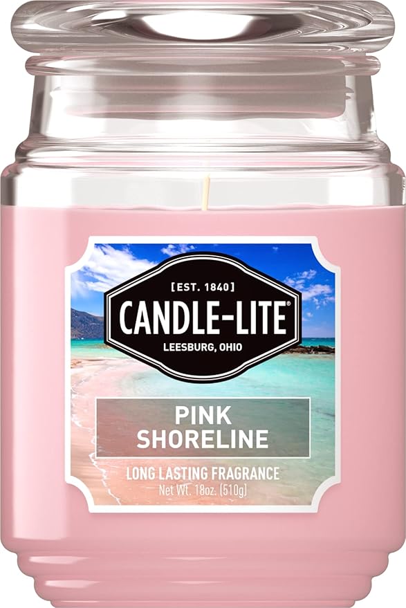 Candle-Lite Everyday Aromatherapy Candle Pink Shoreline Scented, 18 oz