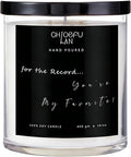 Sentimental Motivational Jasmine Candle 400g - for The Record, You are My Favorite Premium Essential Oil Candle, Long-Lasting Floral Scent for Relaxation, Valentine’s Day & Housewarming Gifts