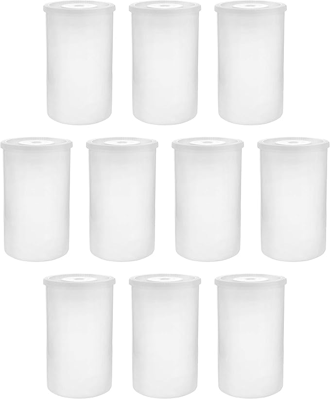 EISCO 10 Pack - Empty Film Canisters, 2 x 1.25" Tight Sealing Lid High Density Polyethylene- Eisco Labs