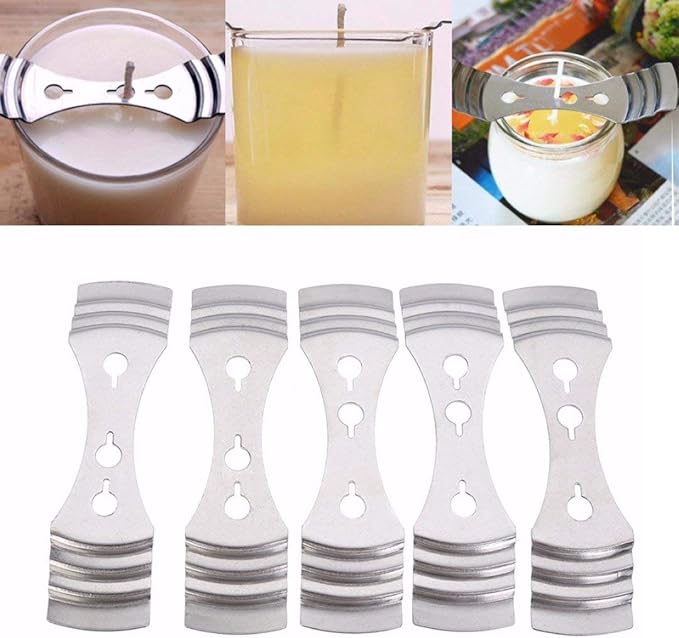 Metal Candle Wick Centering Device Set of 12pcs Stainless Steel Candle Core Holder for DIY Candle Making
