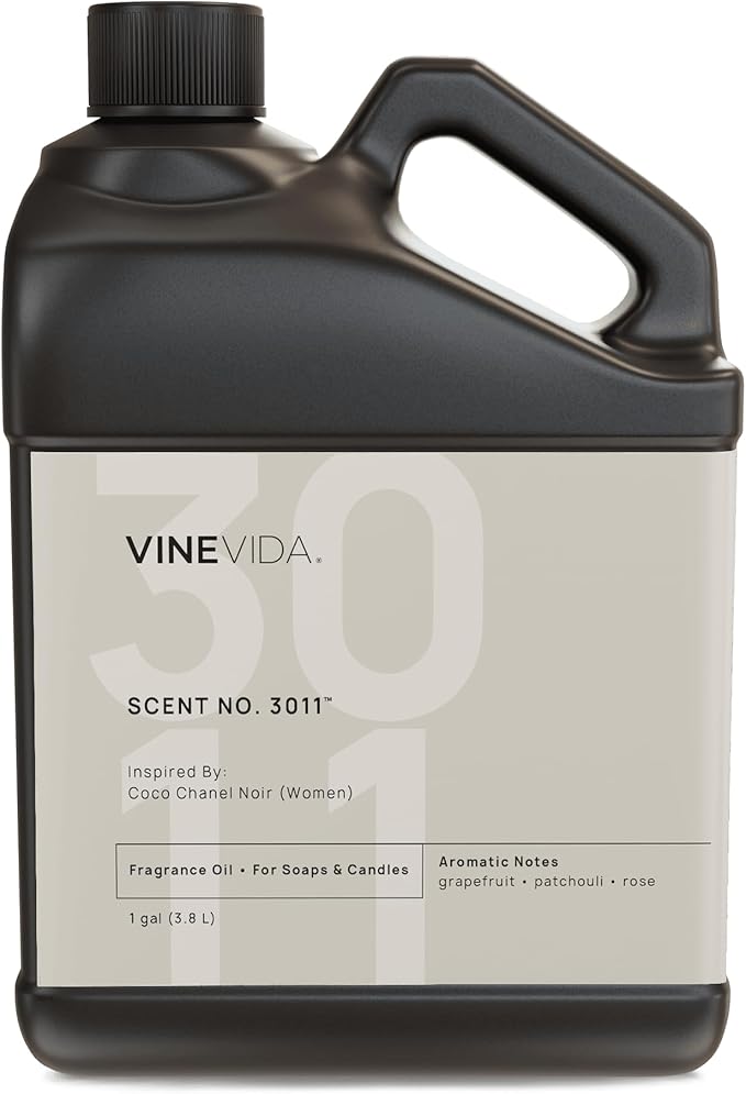 VINEVIDA Scent NO. 3011 Fragrance Oil - 1 Gallon (8lbs) - Inspired by: Coco Noir (Women); Candle Fragrance Oil for Soy Candles - Soap Making Scents