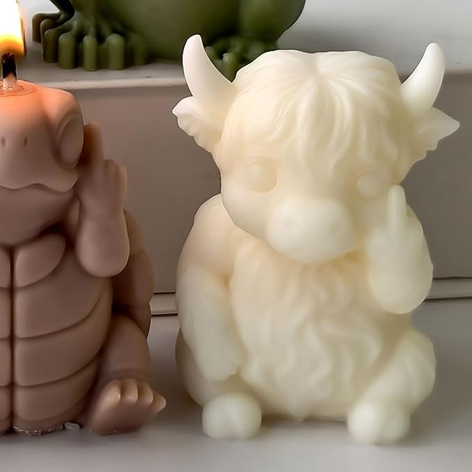 Cow Cylinder Candle & Resin Mold - Resin Casting Silicone Molds for Home Decor & Candle Making Wave Spiral Mold