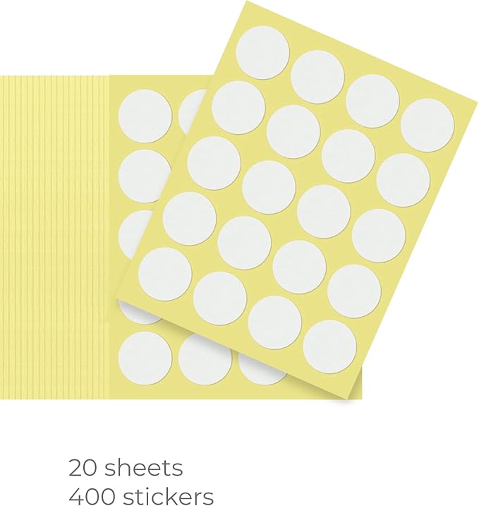 VVIVID Double Sided Sticker Dots for Candle Making - 0.59-inch (15 mm) Pack of 400