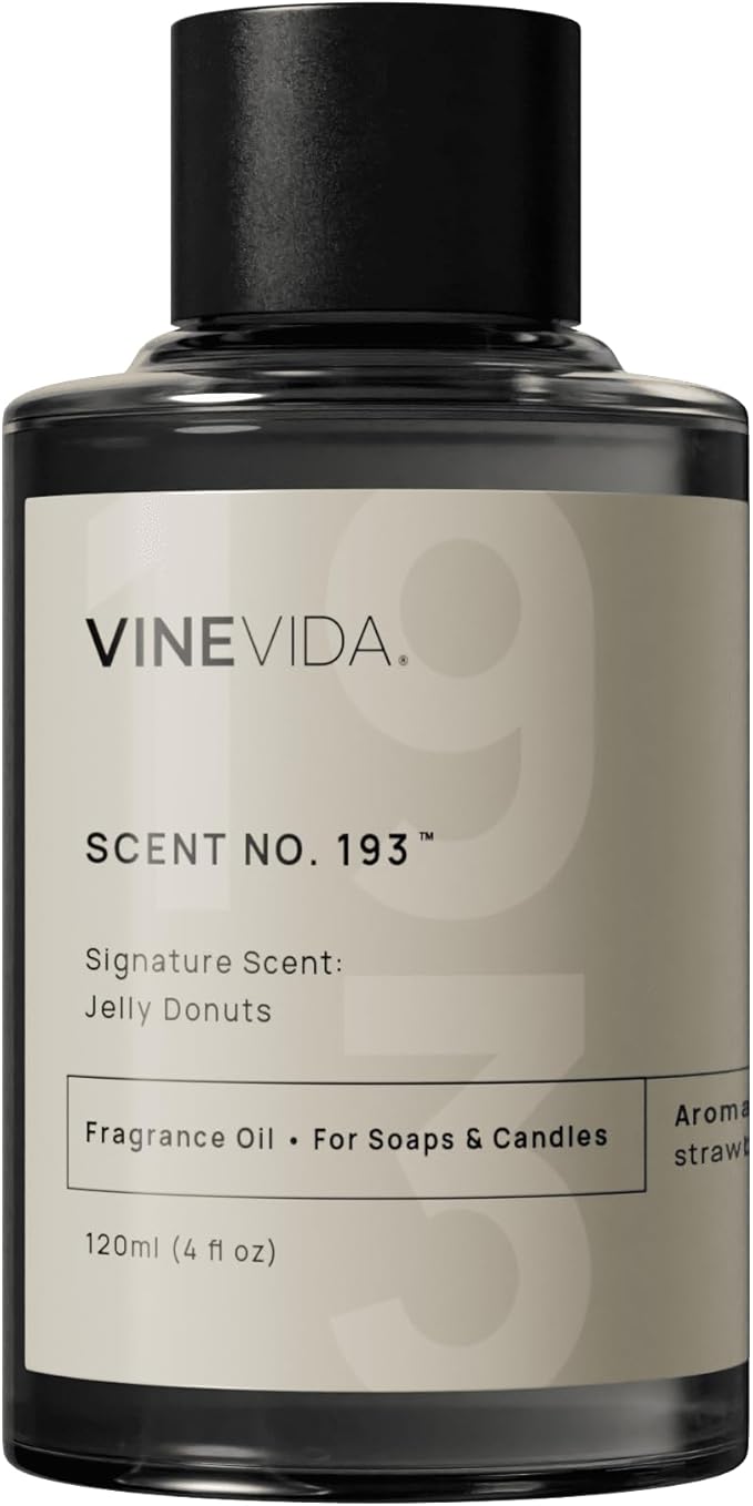 VINEVIDA [4 oz] Scent Jelly Donuts; Fragrance Oil for Candle Making and Soap Making - Winter & Holiday Oils