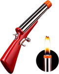 Extended Lighter with Easy Press Button for Elderly or Seniors, Multi Purpose Gas Lighters, Refillable Extended Wand, Pilot Light, Candles, Kitchen, Fireplace, Stove (No Fuel Inside)