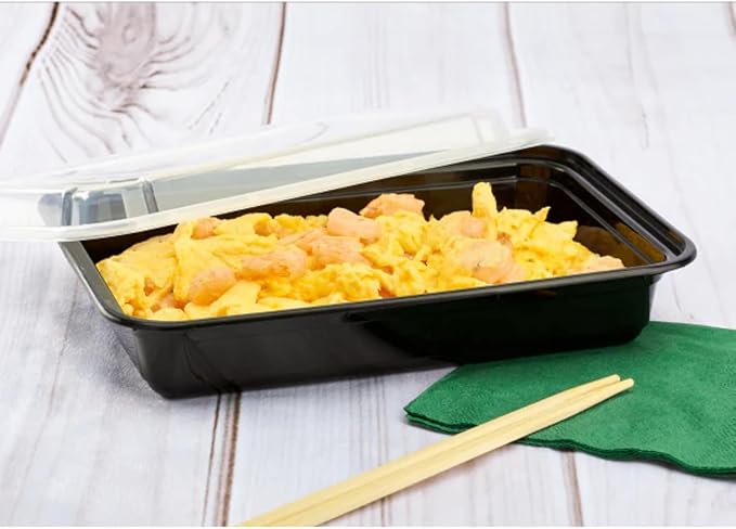 Karat Meal Prep Containers [28 oz - 150 ct] Reusable & Disposable Take Out Containers with Lids - Microwave & Dishwasher Safe Bento Boxes
