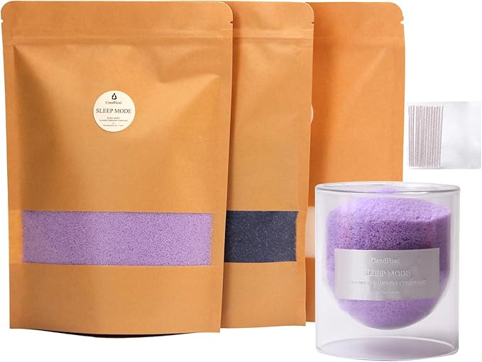 CandHeal Pearled Candle Wax Refillable,3.3Lb Scented Candle Sand with 20 Wicks,DIY Candle Making Kit