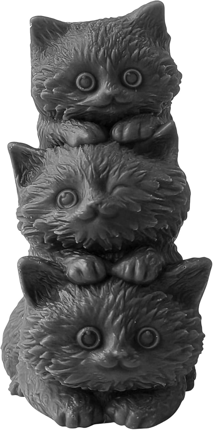 Animal Molds Cat Mold Cat Silicone Wave Spiral Candle Mold - Silicone Resin Casting Molds for Candle & Resin & Soap Craft Supplies