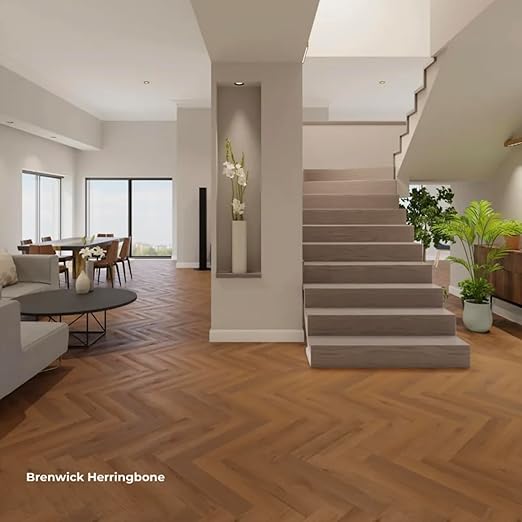 Flooret Luxury Vinyl Plank Flooring Herringbone Bestsellers Sample Kit | 6 Pieces of 12" Cut Samples from Real Planks | DIY Click Installation, 40 Mil Wear Layer, Waterproof and Scratch Resistant LVP