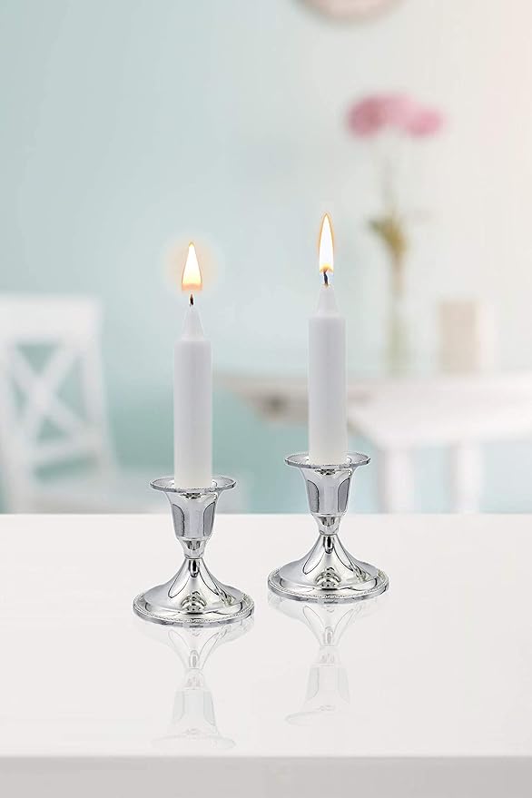 On-The-Go Shabbat Candle Travel Premium Set, 12-3HR Candles and 2 Shabbos Candle Holders