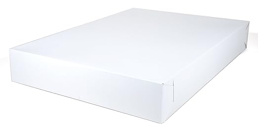 Southern Champion Tray 1050 Premium Clay Coated Kraft Paperboard White Non-Window Sheet Cake and Utility Tray, 28" Length x 20" Width x 4" Height (Case of 50)