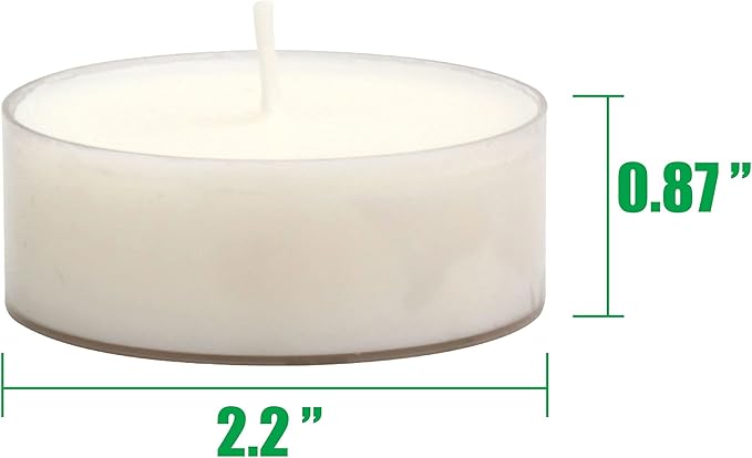 Stonebriar 40 Pack Unscented Mega Oversized Clear Cup Tea Light Candles with 9 Hour Extended Burn Time