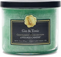 Village Candle Gin & Tonic Medium Bowl, 14 Ounce, Light Green