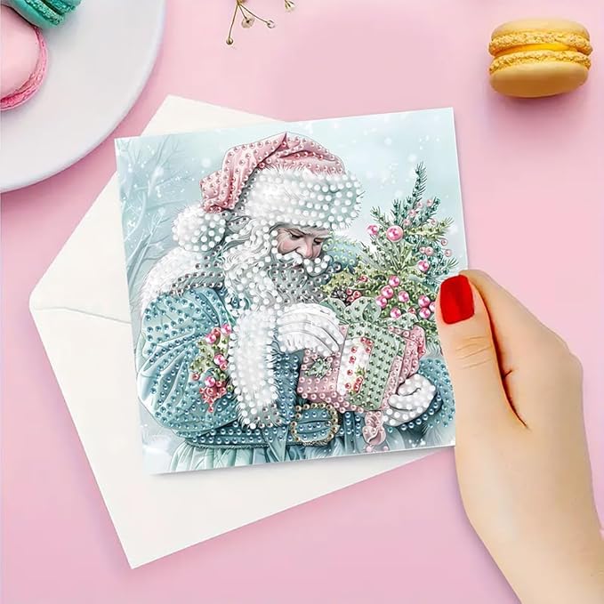 6PCS DIY Art Greeting Cards Winter Christmas Congratulations Cards Gifts for Home Wall Decor and Office Display Perfect DIY Craft Gift for Adults and Kids
