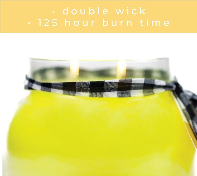 A Cheerful Giver — Lemon Butter Pound Cake - 22oz Mama Scented Candle Jar with Lid - Keepers of the Light - 125 Hours of Burn Time, Gift for Women, Yellow