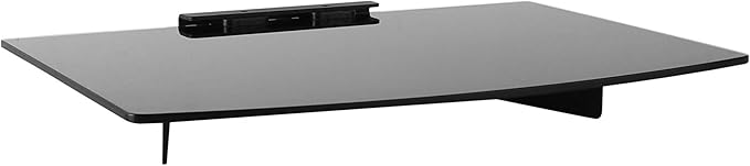 TechOrbits Glass Wall Shelf – Wall Mount Shelf for DVD Multi Media Components – Floating Entertainment Console
