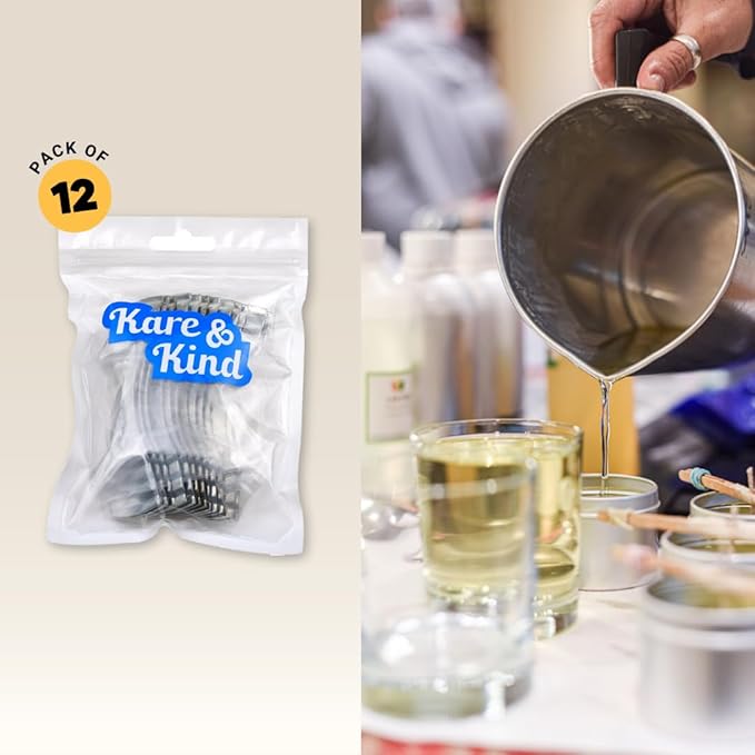 Pack of 12pcs Metal Candle Wick Centering Devices - Kare & Kind® Retail Packaging (Wick Centering Device, Silver)