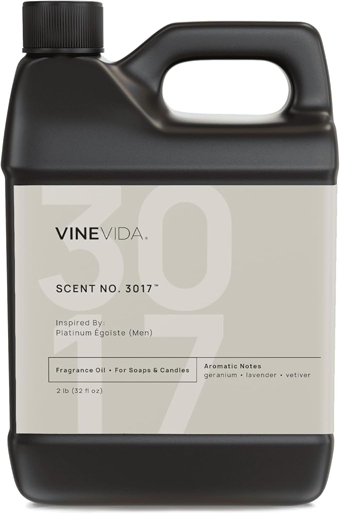 VINEVIDA Scent NO. 3017 Fragrance Oil - 32oz (2lbs) - Inspired by: Platinum Égoïste (Men); Candle Fragrance Oil for Soy Candles - Soap Making Scents