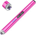 【Upgraded】 Dual Arc Electric Candle Lighter Rechargeable USB Lighter Plasma Arc Lighters for Candle (Violet)