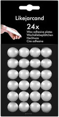 24 Dots White Taper Candle Holders Adhesive candl Grips Small Candle Accessories Inserts-Adhesive, Accessori Candles Wax Sticky Dots(24)