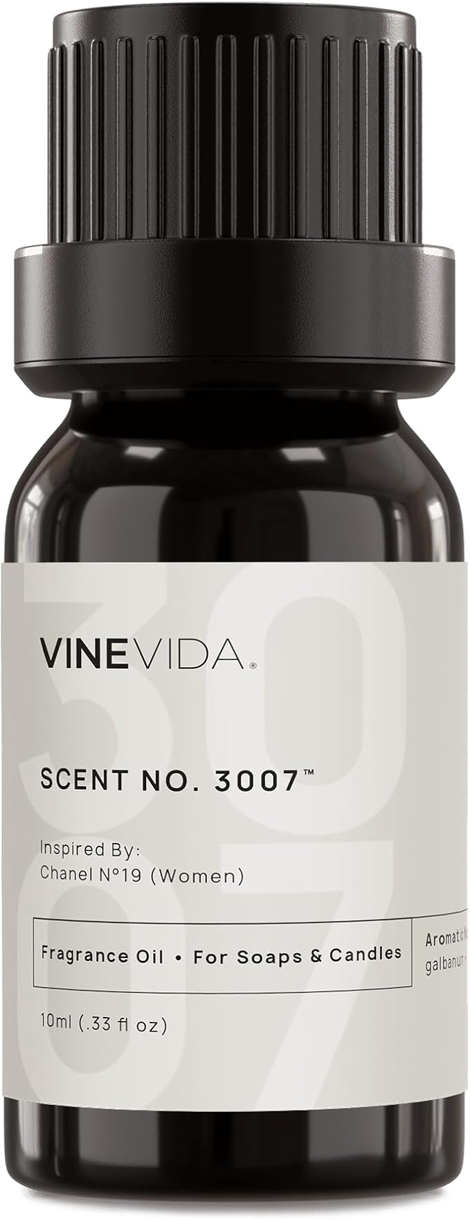 VINEVIDA Scent NO. 3007 Fragrance Oil - 10mL - Inspired by: N°19 (Women); Candle Fragrance Oil for Soy Candles - Soap Making Scents