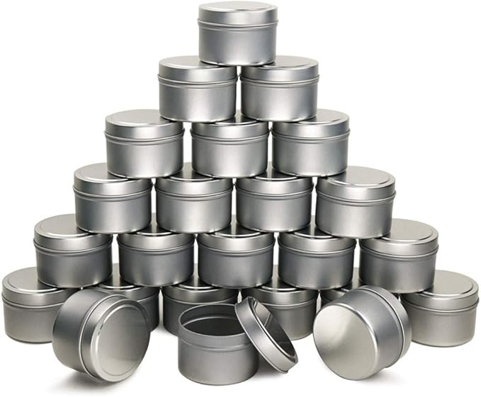 EricX Light Candle Tin 24 Piece, 4 oz, for Candle Making