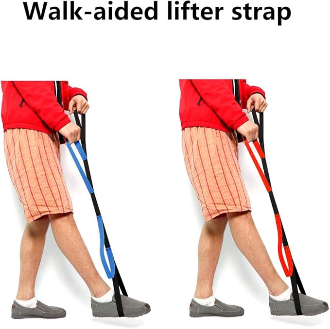 40 Inch Long Leg Lifter 1PCS |Durable & Foot Loop Hand Grip for Elderly, Ideal Mobility Tool for Wheelchair, Hip Knee Replacement Surgery (DARKBLUE)