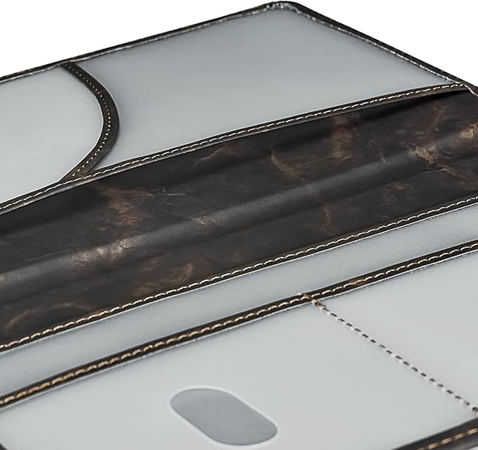 HERRIAT Car Registration and Insurance Card Holder,Marble Leather Vehicle Glove Box Automobile Documents Paperwork Wallet Case Organizer for ID, Key Contact Information Cards,Men&Women