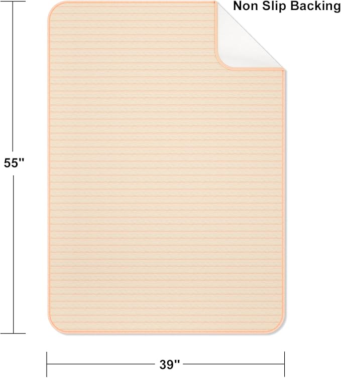 KELISITING Incontinence Bed Pads - 55" x 39" Washable Waterproof Underpads (Pack of 1) - Reusable Extra Large 4-Layer Soft Pee Pads for Adults, Women, Elderly - for Sofa, Couch, Furniture