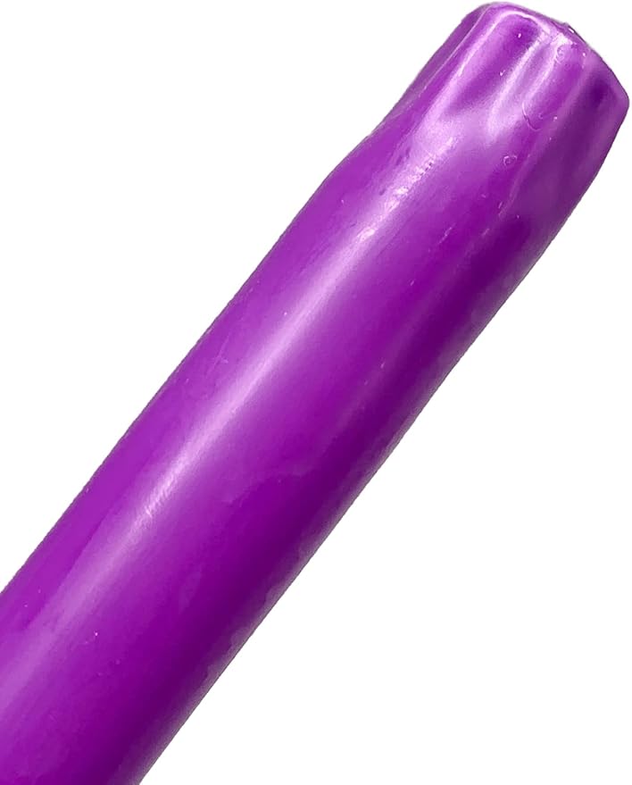 D'light Online Elegant 12" Unscented Lavender Taper Candles, Premium Quality Hand-Dipped Tapered Candles, Dripless and Smokeless - Set of 12 Individually Wrapped (12 Inch, Lavender)