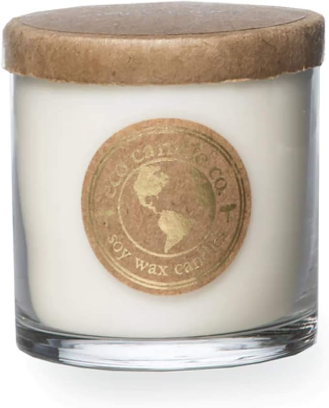 ECO CANDLE CO. Recycled Candle, Sanctuary, 6 oz. - 100% Soy Wax, No Lead, Kraft Paper Label & Lid, Hand Poured, Phthalate Free, Made from Midwest Grown Soybeans, All Natural Wicks