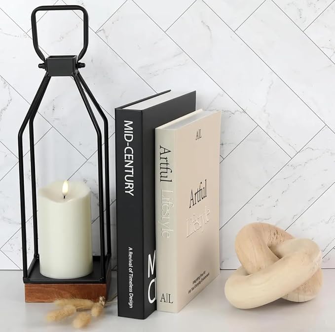 Decorative Books for Home Decor,2 Pcs Modern Minimalist Faux Book for Home Decoration,Coffee Table Decor,Living Room Aesthetic Accent (E5)