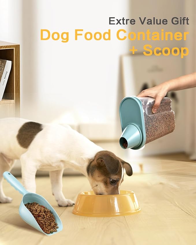 ANVS Dog Food Storage Container - Collapsible Dog Food Container with Airtight Lids, Scoop and 2.5L Small Pet Food Storage Container Dry Food For Dog, Cat and Other Pet Food