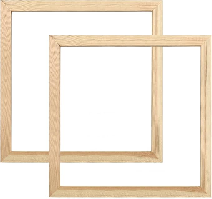Wood Canvas Frames, Solid Wood Canvas Stretcher Bars Kits,Solid Wood Picture Frames for Oil Paintings,Prints,Posters,Wall Art Needlework,2 Pack(35 * 35cm/14 * 14")