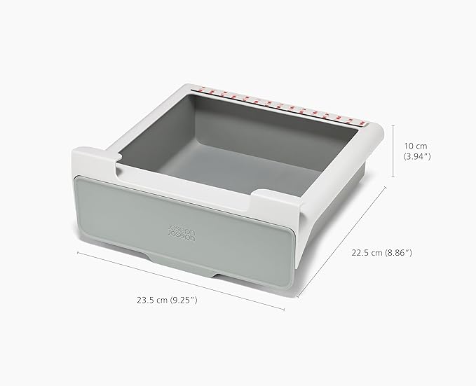 Joseph Joseph CupboardStore Under-Shelf Storage Drawer – Space-Saving Kitchen Organizer, Made from Recycled Plastic