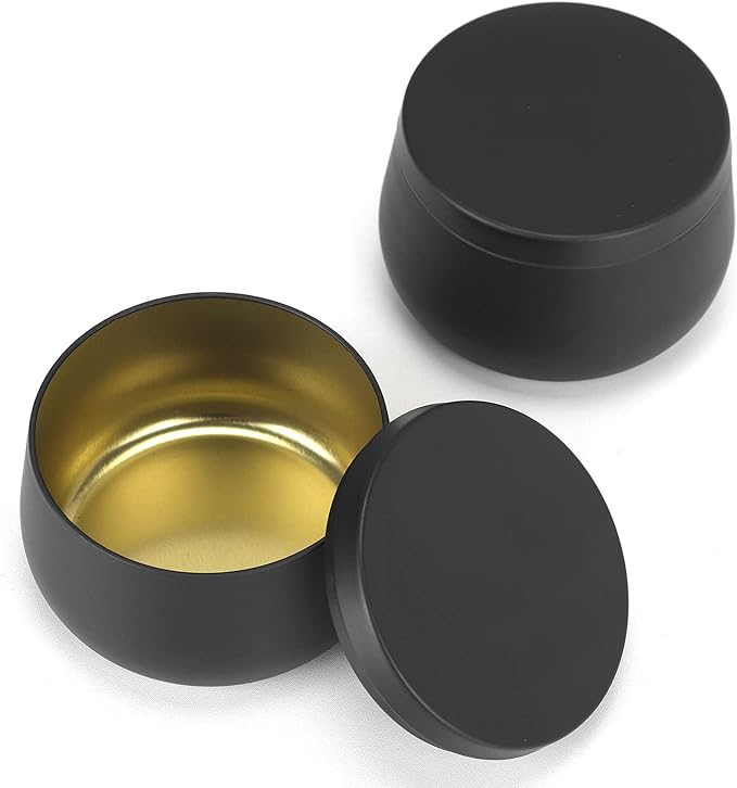 8oz Candle tins with lids,Black Candle Jars,Bulk Candle tins for Making Candles,Candle Making Jars(24PACK, Black)